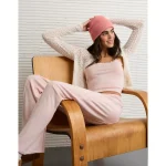 AE Lace Trim Lounge Set - Dusty Pink