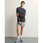 AE 24/7 Long-Sleeve Training T-Shirt - Charcoal