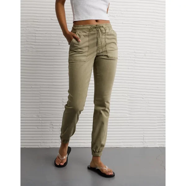 AE Stretch High-Waisted Jegging Jogger - Camo Green