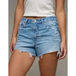 AE Strigid Super High-Waisted Relaxed Denim Short - Medium Tinted