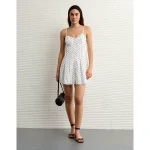 AE Sweetheart Button-Up Mini Dress - Cream