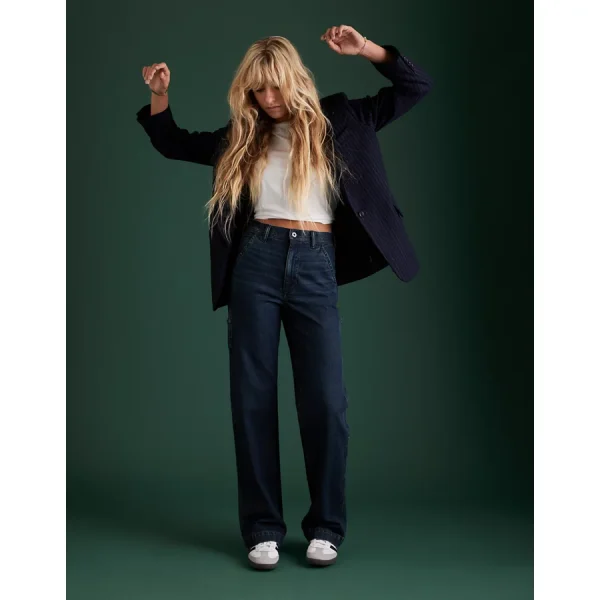 AE77 Premium Stovepipe Carpenter Jean - Dark Rinse