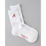 AE Alabama Crimson Tide Crew Socks - White