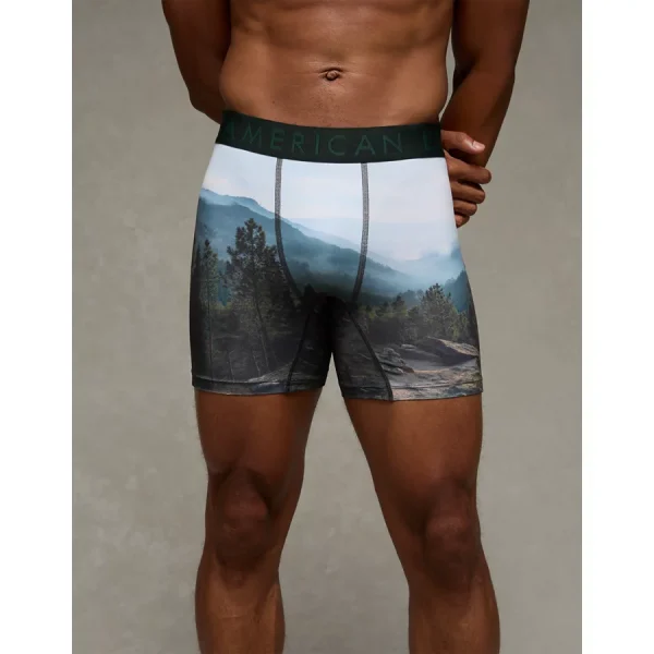 AEO Men's Mountains 6" Flex Boxer Brief - Green