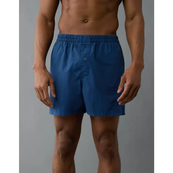 AEO Men's Poplin Classic Pocket Boxer Short - Navy