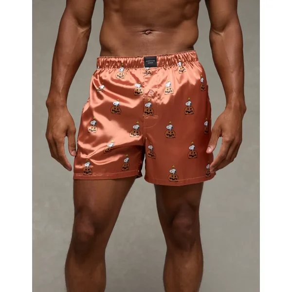 AEO Men's Satin Pocket Boxer Short - Peach