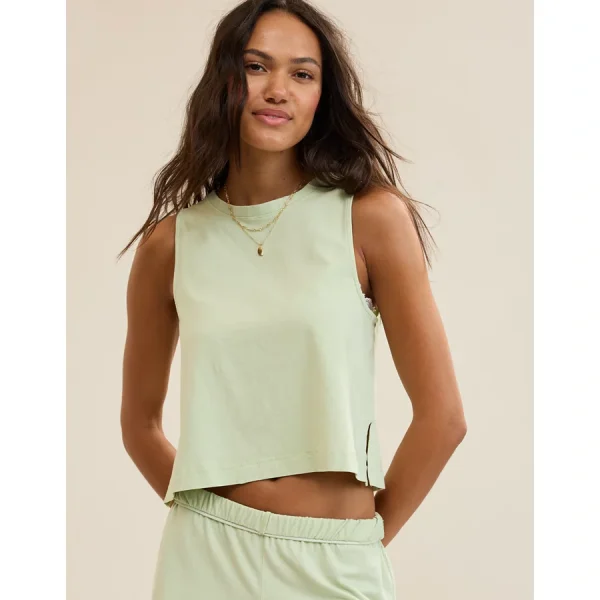 Aerie Dream Jersey Tank Top - Dusty Sage