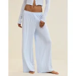 Aerie Superchill® Modal Rib Trouser PJ - Eyelet Blue