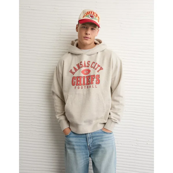 NFL Kansas City Chiefs Graphic Hoodie - Oatmeal Heather