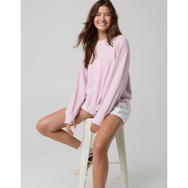 OFFLINE By Aerie Pique Long Sleeve T-Shirt - Orchid