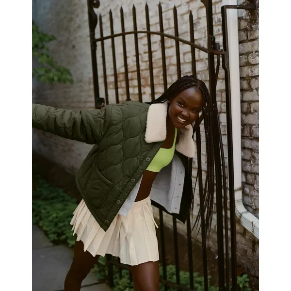 OFFLINE By Aerie Quilted Chore Jacket - Military Green