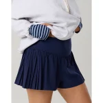 OFFLINE By Aerie Real Me Pleated Flowy Short - Royal Navy