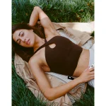 OFFLINE By Aerie Real Me XTRA Criss Cross High Neck Sports Bra - Deep Earth