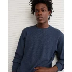 AE Cozy Waffle Thermal T-Shirt - Navy