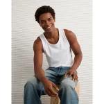 AE Crew Neck Tank Top - White