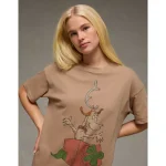 AE Grinch Relaxed Graphic T-Shirt - Taupe