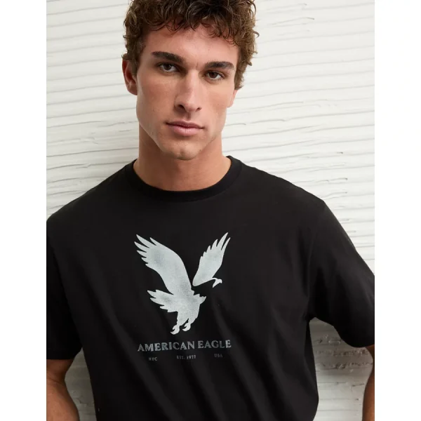 AE Lightweight Icon Logo Graphic T-Shirt - Bold Black