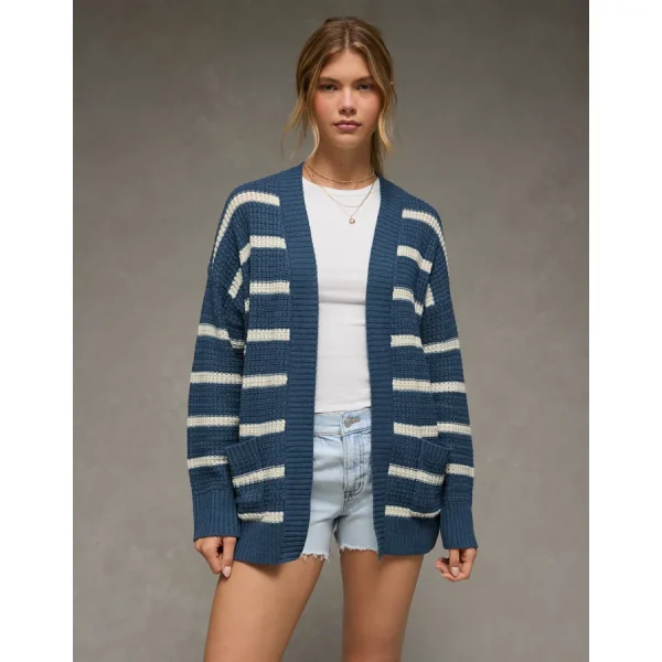 AE Open Knit Cardigan - Navy