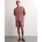 AE Poolside Button-Up Shirt - Purple