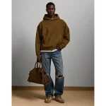 AE77 Premium Cropped Hoodie - Olive