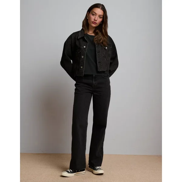 AE77 Premium Stovepipe Jean - Black Wash