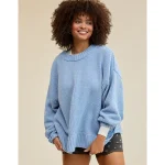 Aerie Like Candy Crew Sweater - Monaco Blue