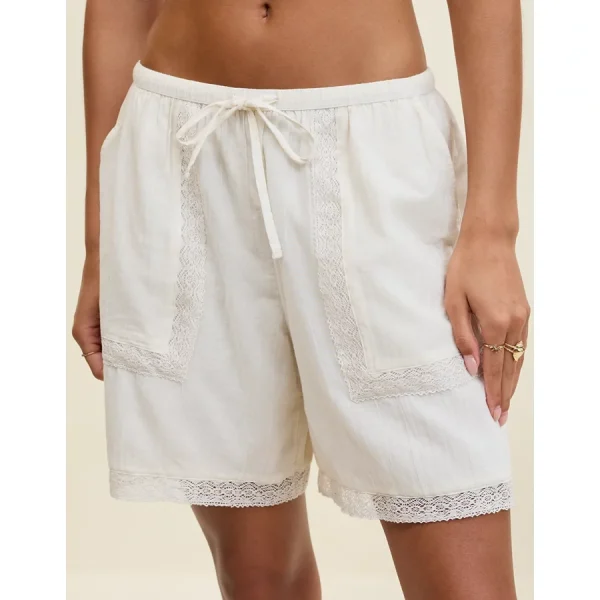 Aerie Off-Duty Gauze Boxer - Natural