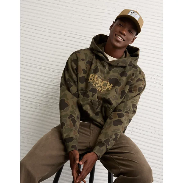 AE Busch Light Graphic Hoodie - Traditional Camo
