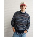 AE Cozy Cabin Fairisle Sweater - Rich Navy
