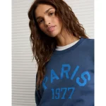 AE Funday Graphic Sweatshirt - Light Blue