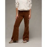 AE High-Waisted Corduroy Flare Pant - Stumped Brown