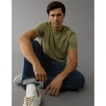 AE Logo Lived-In T-Shirt - Olive