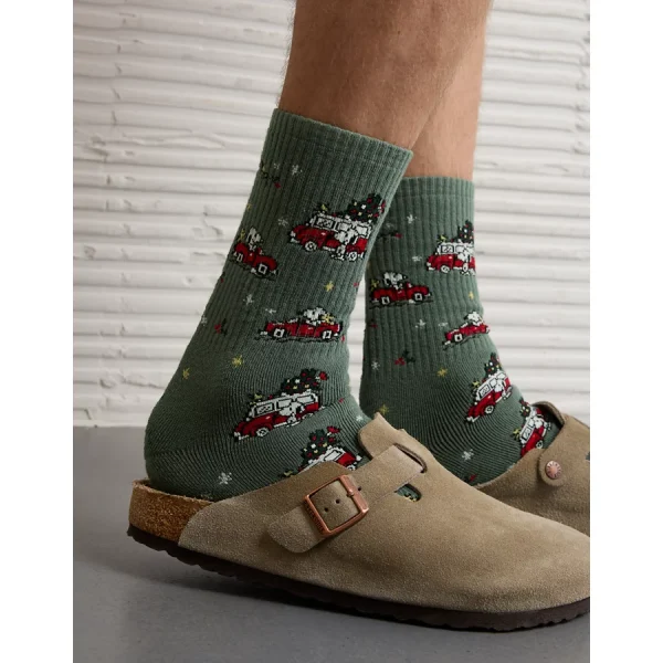 AE Peanuts Crew Socks - Green