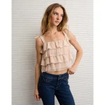 AE Ruffled Cami Top - Natural