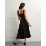 AE Scoop Neck Midi Dress - Black
