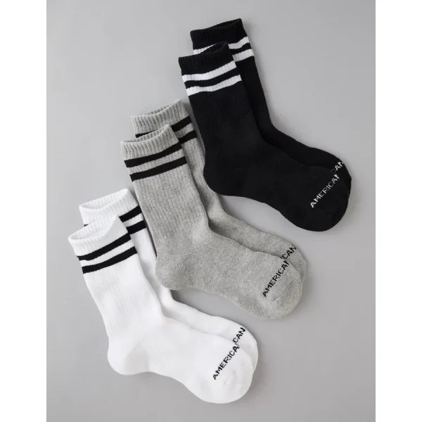 AE Terry Crew Socks - Dark Heather Gray