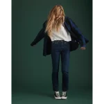 AE77 Premium Straight Crop Jean - Dark Rich Indigo