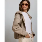 AE77 Premium Zip-Up Hoodie - Hazelnut