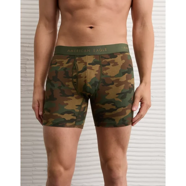 AEO Men's Camo 6" Classic Boxer Brief - Olive