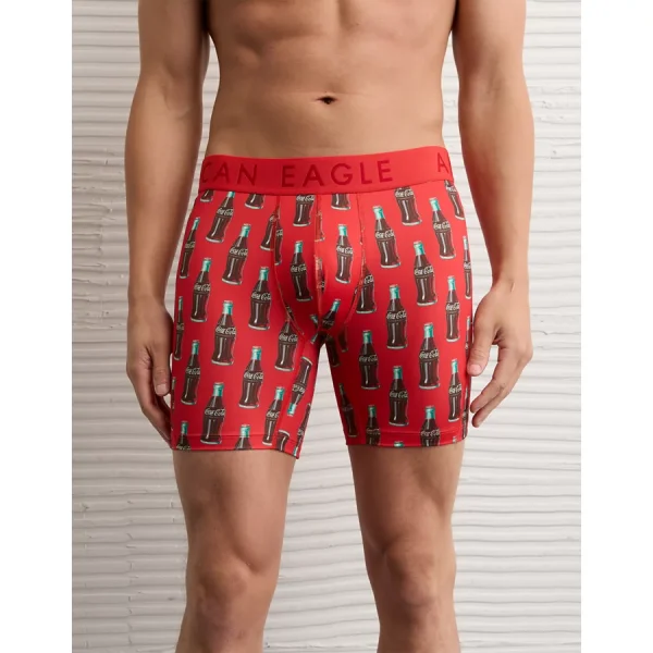 AEO Men's Coca-Cola 6" Flex Boxer Brief - Red