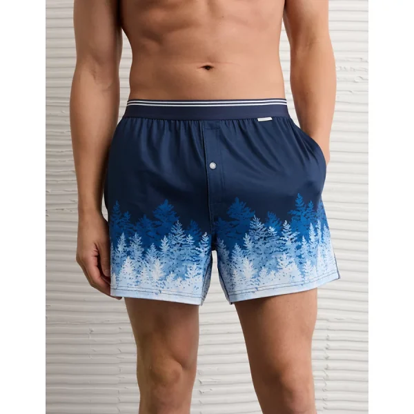 AEO Men's Ultra Soft Pocket Boxer Short - Navy