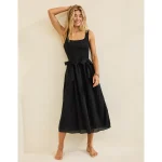 Aerie At The Barre Bow Dress - True Black