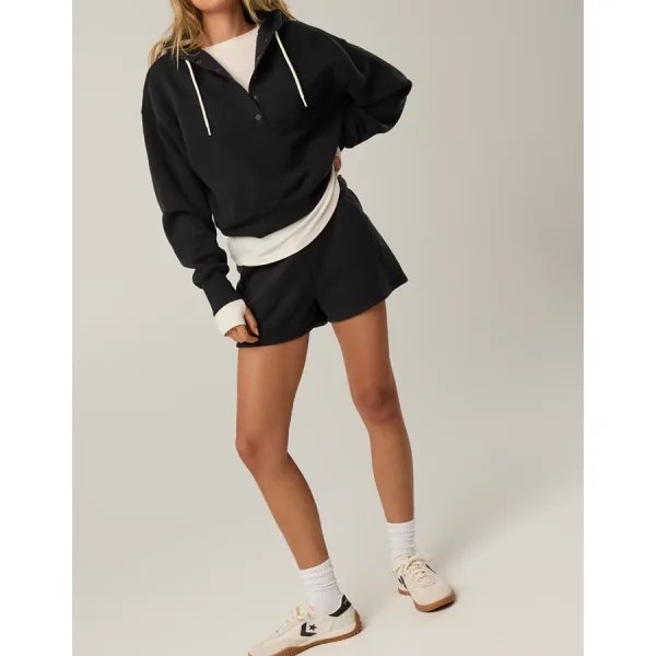 OFFLINE By Aerie Cloud Fleece Short - True Black