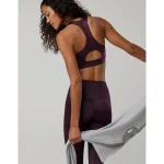 OFFLINE By Aerie Goals Gloss High Neck Sports Bra - Cool Berry