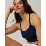 OFFLINE By Aerie Real Me Hold Up! Racerback Sports Bra - Royal Navy