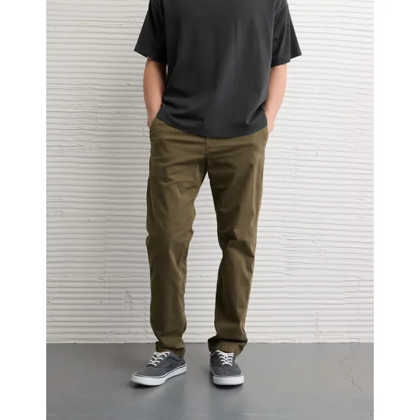 AE Flex Original Straight Lived-In Khaki Pant - Bunker Olive