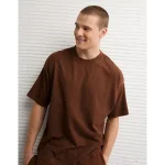 AE Laidback Luxe Heavyweight Oversized T-Shirt - Koko Brown