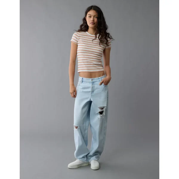 AE Pride Striped Hey Baby Tee - Cream