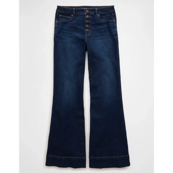 AE Stretch High-Waisted Flare Jean - Dark Dreams