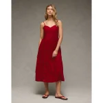 AE Sweetheart Drop Waist Midi Dress - Berry